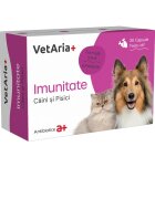 VETARIA+ Imunitate supliment sistem imunitar câini și pisici Pui capsule Imunitate XS-XL supliment sistem imunitar câini și pisici Pui cutie 30 capsule