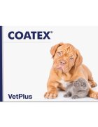 Vetplus Coatex supliment piele & blană câini capsule Coatex XS-XL supliment piele & blană câini și pisici cutie 60 capsule