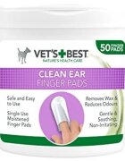 Vet's Best Ear Finger servetele pentru igiena urechii 50 buc