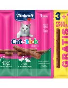 Vitakraft Cat Sticks Rață și Iepure 3+1 Promo