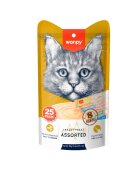 WANPY Creamy Treat Assorted 8 Flavors Ton Somon și Pui punguță recompense pisici (piure) 350g
