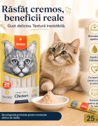 WANPY Creamy Treat Pui punguță recompense pisici (piure) 350g