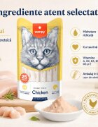 WANPY Creamy Treat Pui punguță recompense pisici (piure) 350g
