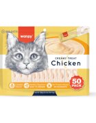WANPY Creamy Treat Pui punguță recompense pisici (piure) 700g