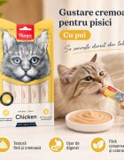 WANPY Creamy Treat Pui punguță recompense pisici (piure) 70g