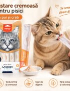 WANPY Creamy Treat Pui și Crab punguță recompense pisici (piure) 70g