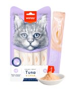 WANPY Creamy Treat Ton și Crab punguță recompense pisici (piure) 70g