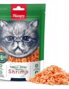 WANPY Freeze Dried Creveți punguță recompense monoproteice pisici 20g