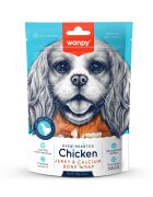 WANPY Jerky and Calcium Bone Wrap XS-M Pui punguță recompense câini 100g