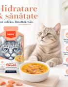 WANPY Meat Broth Somon și Ton plic hrană umedă pisici (supă) 50g