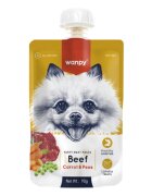 WANPY Tasty Meat Paste XS-M Vită punguță recompense câini (piure) 90g