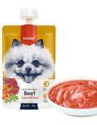 WANPY Tasty Meat Paste XS-M Vită punguță recompense câini (piure) 90g