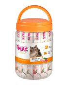 WANPY Truly Creamy Lickable Treat Pui și Vită flacon recompense fără cereale pisici (piure) 420g