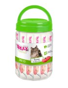 WANPY Truly Creamy Lickable Treat Ton și Fulgi de Bonito flacon recompense fără cereale pisici (piure) 420g