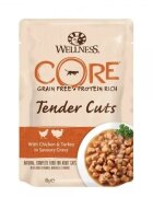 Wellness Core Cat Tender Cuts Pui si Curcan in Sos 85 g