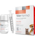 Wepharm WeHemo supliment sistem cardio-vascular câini suspensie orală WeHemo XS-XL supliment sistem cardio-vascular câini și pisici seringă gradată 30ml suspensie orală