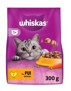 WHISKAS Adult Pui hrană uscată pisici 300g