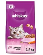 WHISKAS Adult Somon hrană uscată pisici 1.4kg