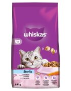WHISKAS Adult Sterile Somon hrană uscată pisici sterilizate 1.4kg