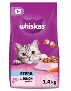 WHISKAS Adult Sterile Somon hrană uscată pisici sterilizate 1.4kg