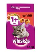 WHISKAS Adult Vită hrană uscată pisici 1.4kg