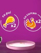 WHISKAS Pure Delight Junior Selectii Pasăre Pui și Curcan plic hrană umedă pisici junior (în aspic) multipack 85g x 4
