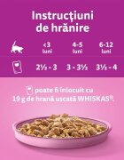 WHISKAS Pure Delight Junior Selectii Pasăre Pui și Curcan plic hrană umedă pisici junior (în aspic) multipack 85g x 4