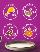 WHISKAS Pure Delight Pasăre plic hrană umedă pisici (în aspic) multipack 85g x 12