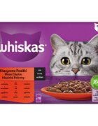 WHISKAS Selectii Clasice Miel Vită Pui și Pasăre hrană umedă pisici (în sos) multipack Selectii Clasice Miel Vită Pui și Pasăre plic hrană umedă pisici (în sos) multipack 85g x 12