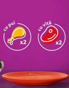 WHISKAS Selectii Clasice Vită și Pui plic hrană umedă pisici (în aspic) multipack 85g x 4 Selectii Clasice Vită și Pui plic hrană umedă pisici (în sos) multipack 85g x 4