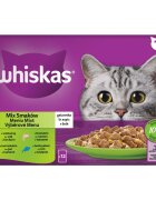WHISKAS Selectii Mixte Vită Pui Somon și Ton hrană umedă pisici (în aspic) multipack Selectii Mixte Vită Pui Somon și Ton plic hrană umedă pisici (în aspic) multipack 85g x 12