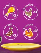 WHISKAS Selectii Pasăre plic hrană umedă pisici (în sos) multipack 85g x 12