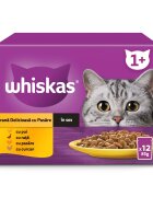 WHISKAS Selectii Pasăre plic hrană umedă pisici (în sos) multipack 85g x 12