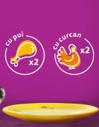 WHISKAS Selectii Pasăre Pui și Curcan plic hrană umedă pisici (în sos) multipack 85g x 4