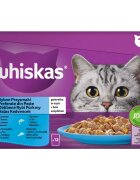 WHISKAS Selectii Pește plic hrană umedă pisici (în aspic) multipack 85g x 12