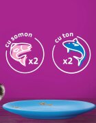 WHISKAS Selectii Pește Somon și Ton plic hrană umedă pisici (în aspic) multipack 85g x 4