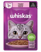WHISKAS Somon plic hrană umedă pisici (în sos) 85g