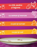 WHISKAS Tasty Mix Chef's Choice Somon Vită Pui și Pasăre Pui și Curcan Pui și Cod plic hrană umedă pisici (în sos) multipack 85g x 12