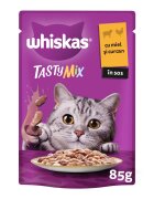 WHISKAS Tasty Mix Creamy Creations Miel și Curcan plic hrană umedă pisici (în sos) 85g