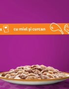 WHISKAS Tasty Mix Creamy Creations Miel și Curcan plic hrană umedă pisici (în sos) 85g
