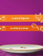 WHISKAS Tasty Mix Creamy Creations Pui și Legume Miel și Curcan plic hrană umedă pisici (în sos) multipack 85g x 12