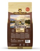 WOLFSBLUT Wild Duck Puppy Large L-XL Rață hrană uscată fără cereale câini junior 12.5kg