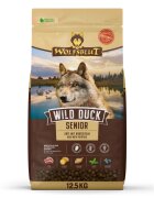 WOLFSBLUT Wild Duck Senior XS-XL Rață hrană uscată fără cereale câini senior 12.5kg