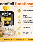 YOWUP! Yogurt Hair & Skin Somon recompense funcționale pisici junior & adult piele & blană (topping) 85g