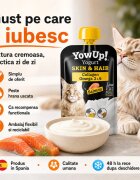 YOWUP! Yogurt Hair & Skin Somon recompense funcționale pisici junior & adult piele & blană (topping) 85g