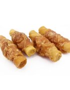 Agility Set recompense pentru caini Betisoare de piele de porc impletite cu pui 300 g