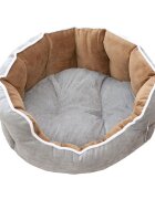 AMC Culcus Catifea Pentru Caini Si Pisici Gri-maro 48 X 42 X 17 Cm/ 9247-2021E
