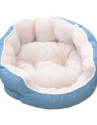 AMC Culcus Pentru Caini Si Pisici Jeans/plush Bleu-bej 68 X 59 X 22 Cm/ 9258-2002B