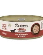 Applaws Hrana umeda caini Dog Taste Toppers Piept de Pui si Vita in sos 156 g