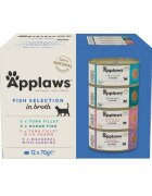 Applaws Hrana umeda pisici Cat Adult Selectie Peste Multipack Conserve 12 x 70 g